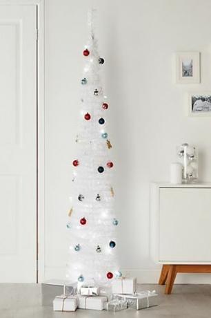 6フィートのトレヴァッリホワイトポップアッププリライトされた人工的なクリスマスツリー