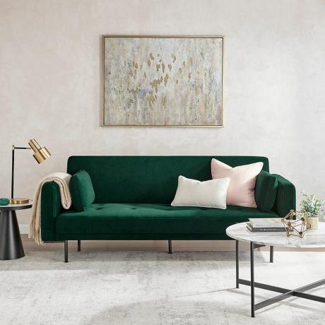 Rozkładana sofa 3-osobowa Hudson Click Clack — leśna zieleń
