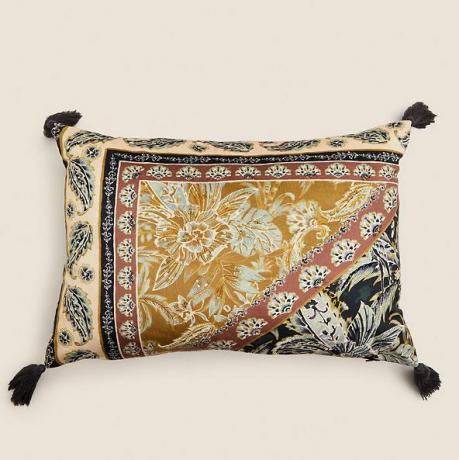 Cuscino Bolster patchwork floreale