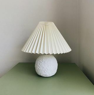 Mini Plissee Elfenbein Lampe