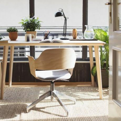 кућна канцеларијаучење са биљкама и пуно природног светла