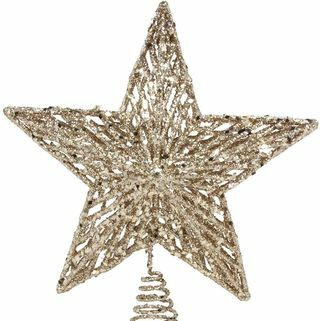 Bijelo zlato Glitter Tree Star Topper