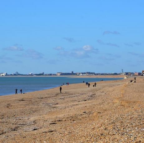 hayling adası plajı