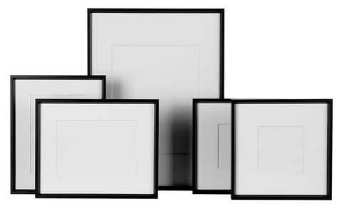 House by John Lewis Aluminiummonterade fotoramar, uppsättning med 5, svart