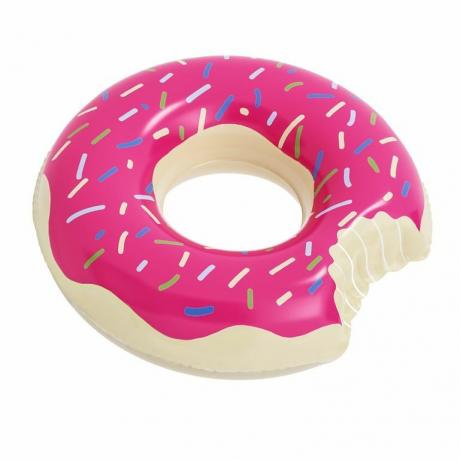 Donut, Pink, Ciambella, Mouth, Lip, Baked products, Bagel, Pastry, Auto part, Automotive wheel system, 