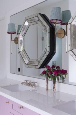 Zrcadlo, Pokoj, Vlastnost, Interiérový design, Růžová, Fialová, Koupelna, Domů, Dům, Materiální vlastnost, 