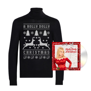 A HOLLY DOLLY CHRISTMAS TURTLENECK + CD