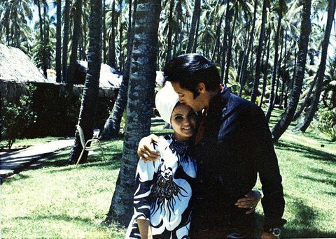 1968년경 하와이에서 엘비스와 프리실라 프레슬리