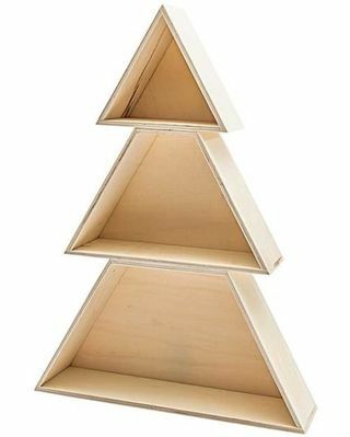 Holzstapel-Weihnachtsbaumregal-Set