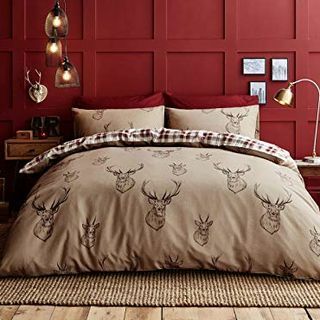 Catherine Lansfield Stag Easy Care Double Dynet Set Multi