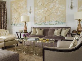 σαλόνι με πίνακες chinoiserie