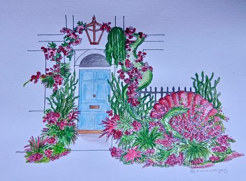 Pelargonijos „Coral Clerkenwell“ dizaino savaitėje