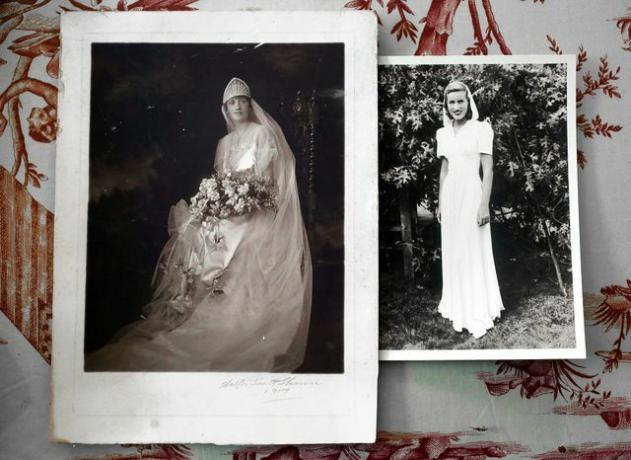 moșteniri și fotografii ale lui Edith Bouvier Beale văzute în casa lui Bouvier Beale și a soției sale Eva Beale