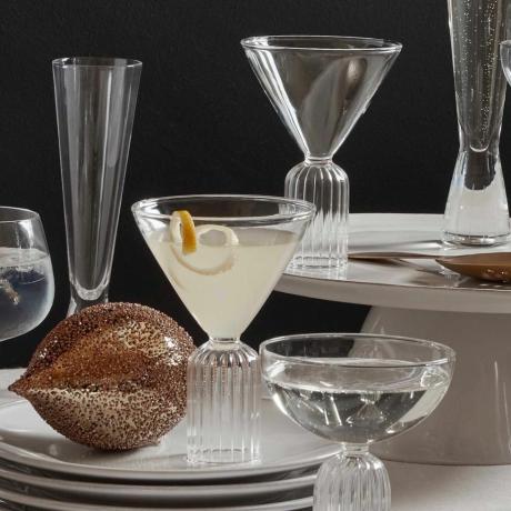 Set mit 2 Cinco-Martini-Gläsern