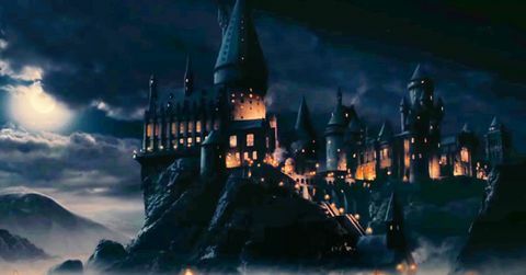 il castello di hogwarts, come si vede nella serie di film di harry potter