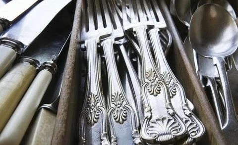 Прибор за јело, кухињски прибор, метал, сребро за домаћинство, челик, додатак за музичке инструменте, кашика, сребро, виљушка, сребро, 