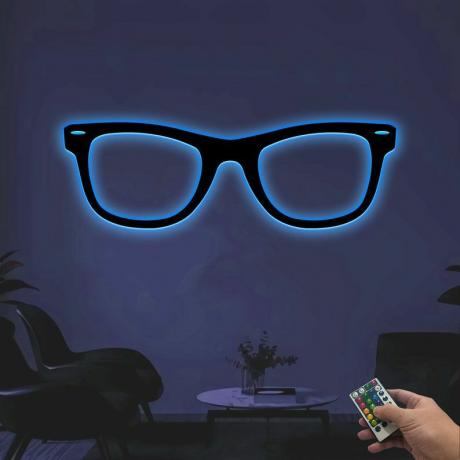 Arte de pared LED de anteojos