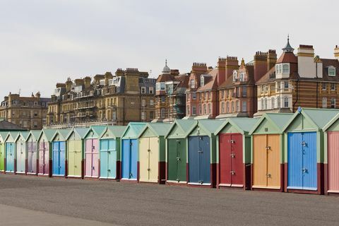 colibe de plajă Brighton colorate