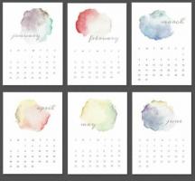 3 Aquarellkalender für 2014