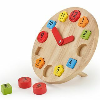 צעצוע של שעון הוראה מעץ ג'ון לואיס