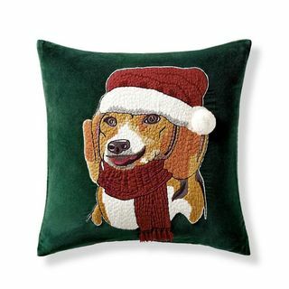 Διακοσμητικά μαξιλαροθήκες Holiday Dog Velvet