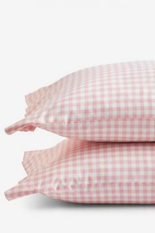 Company Kids™ Gingham Organic Cotton Percale Sarung Bantal - Petal Pink