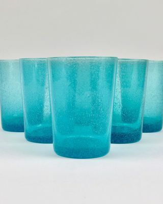 Set mit 6 Bechern aus recyceltem Glas