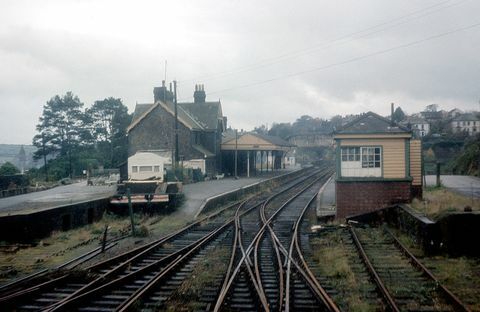 северна гара Tavistock, заснета на 14 януари 1970 г.