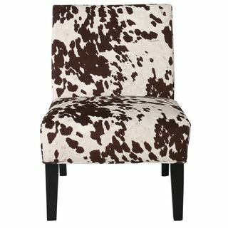 Cadeira de chinelo com estampa de vaca