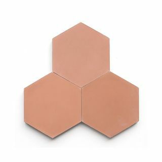 Tuile hexagonale d'argile
