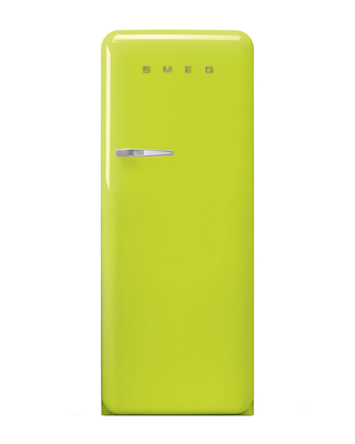 Smeg 9,22 куб. Футів Холодильник з верхньою морозильною камерою, зелений лайм