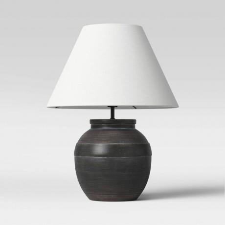 Liela keramikas galda lampa, melna — Threshold™