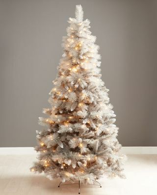 7ft Norfolk Gri Pırıltılı Noel Ağacı
