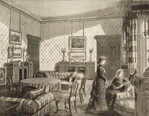 Kráľovná Viktória, hrad Balmoral, obývacia izba