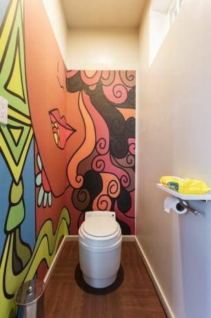 Toaleta, zeď, pokoj, vodovodní instalace, nástěnná malba, koupelna, barva, 