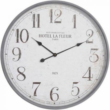 Nástěnné hodiny Annette v šedé barvě