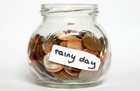 Pot kleingeld voor een regenachtige dag