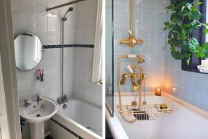 Luxuriöse kleine Badezimmerrenovierung nutzt erschwingliche eBay-Funde