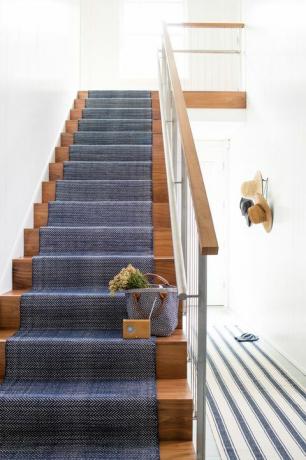 Dash & Albert Europe - Tappeto in cotone indaco a spina di pesce (come Stair Runner)