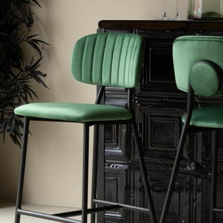 Barski stol Forest Green Velvet 