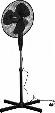 Schallen 16" Electric Oscillating Floor Standing Tall Standing Air Cooling Fan (Schwarz)