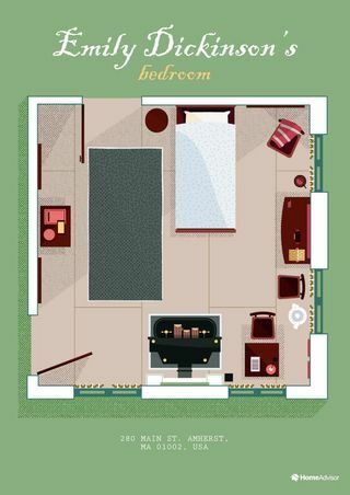 Emily Dickinson Schlafzimmerdesign