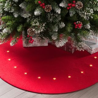 क्रिसमस 20 एलईडी स्टार लाइट्स ट्री स्कर्ट