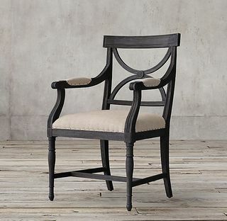 18. C. Gustavian X-Back tkanina fotelja 