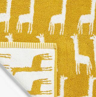 Бавовняний килимок для ванни з жирафами, гірчичний