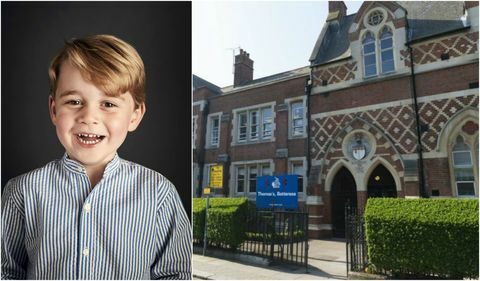 Prince George cumple cuatro años / la nueva escuela de George - Thomas's