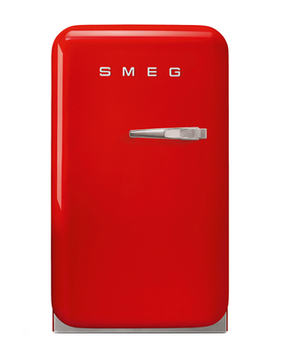 Smeg 1,5 cu ft. Kompakt hűtőszekrény, piros