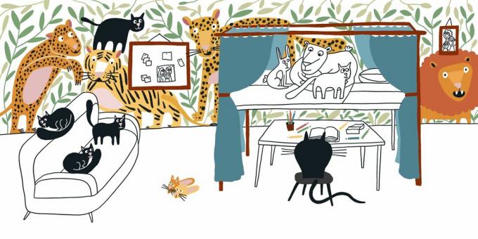 ilustracija otroške sanjske sobe