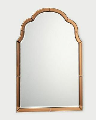 Bronzové skleněné nástěnné zrcadlo Aurora