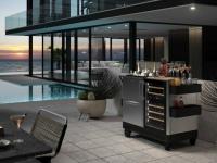 De MoBar Outdoor Bar Cart met ingebouwde koelkast is het must-have accessoire van deze zomer